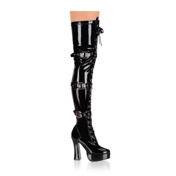 Overknee Boot ELECTRA-3028 : Patent Black