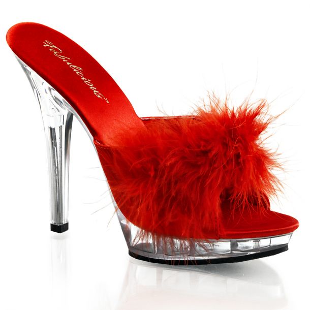 Slipper LIP-101-8 : Red/Clear