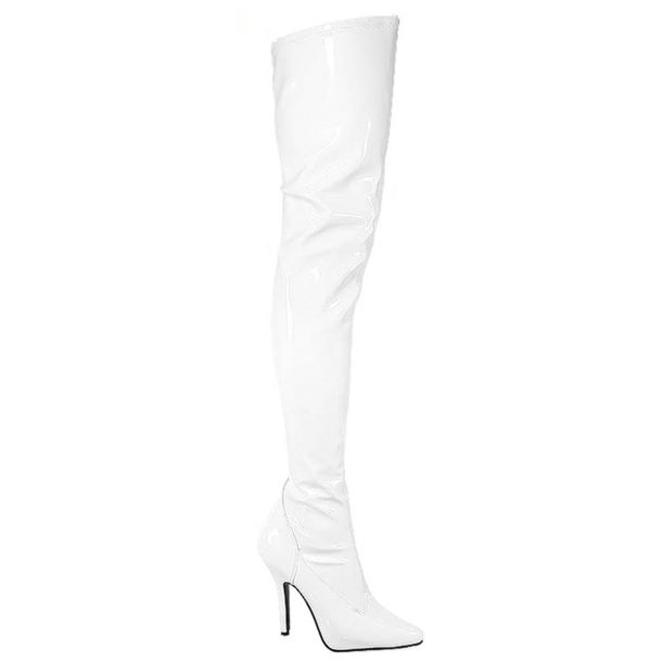 Overknee Boot SEDUCE-3000 : Patent White