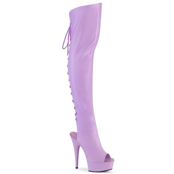 Platform Overknee Boot DELIGHT-3019 - PU Lavender