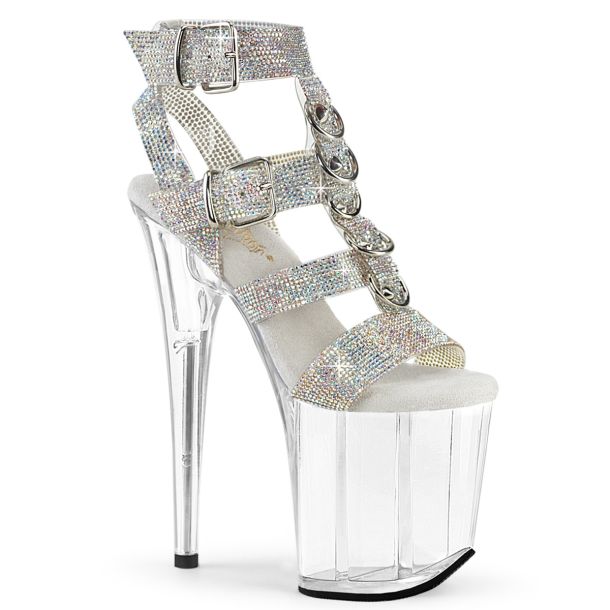 Extreme Platform High Heels FLAMINGO-856RS - TPU Silver