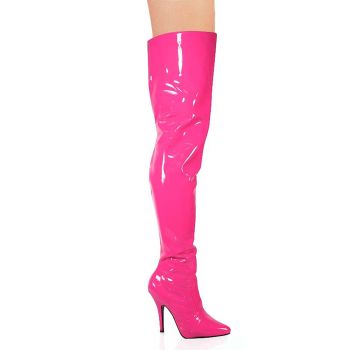 Overknee Boot SEDUCE-3010 : Patent Hot Pink