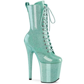 Plateau Stiefelette FLAMINGO-1040GP - Glitter Mint