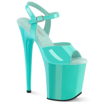 Extrem Plateau Heels FLAMINGO-809 - Lack Aqua