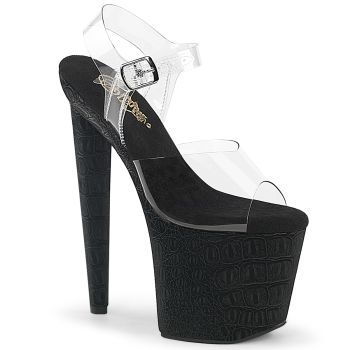 Platform High Heels RAZZLE-808WR - Black / Clear