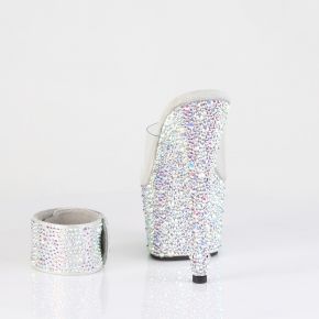 Platform High Heels BEJEWELED-712MS - Silver