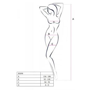 Ärmelloser Netz Bodystocking Ouvert BS098