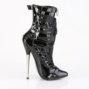 Fetish Ankle Boot DAGGER-1032- Patent Black