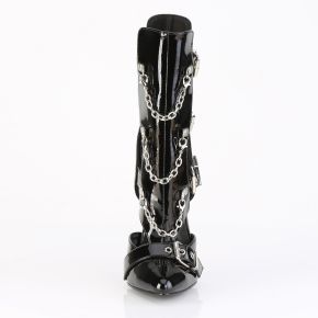 Fetish Ankle Boot DAGGER-15 - Patent Black