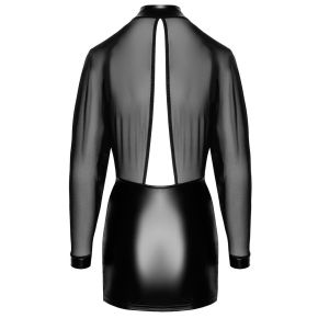 Powerwetlook Minikleid mit Mesh OPIUM F348