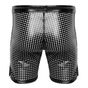 Laser Cut Powerwetlook Biker Shorts H077