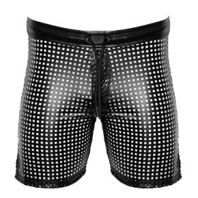 Laser Cut Powerwetlook Biker Shorts H077