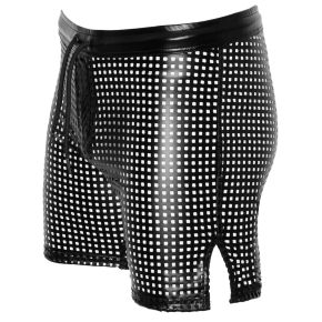 Laser Cut Powerwetlook Biker Shorts H077