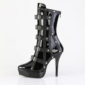 Platform ankle boots INDULGE-1038 - Patent Black